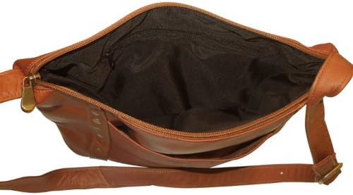 NBA Tan kožna ženska Mini torbica sa patentnim zatvaračem