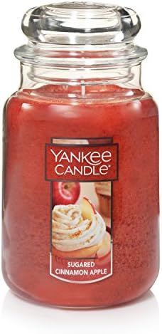 Yankee Svijeća šećerna cimeta Apple Mirisna, Classic 22oz Velika tegljača Single Wicking Svijećna noćna mirisa, Classic 22oz velika tegljača