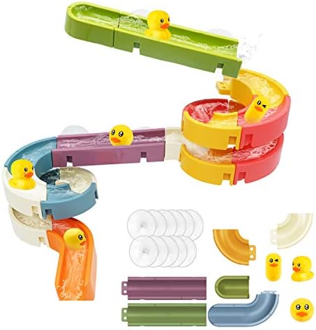 Igračke za kupanje vodene kugle staze za djecu za zidnu kadu tobogan za igračke za malu djecu 3 4 5 6 godina 37 kom DIY rastaviti Set tuš poklon za djecu