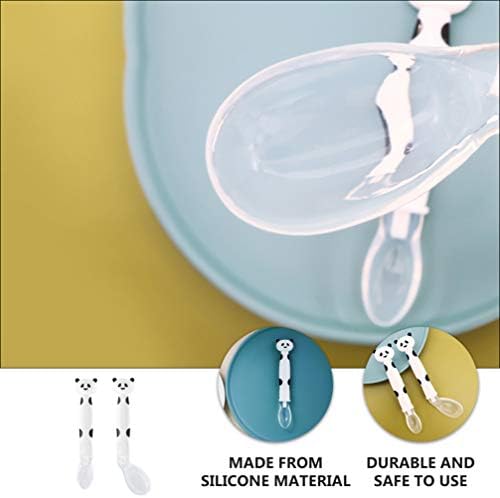 Kisangel Baby Spoons silikonske kašike za serviranje 2kom Baby Training Spoons silikonske kašike za hranjenje