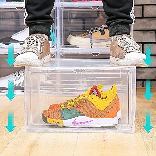 Kutije za cipele, set od 1, plastičnog osovine za pohranu cipela sa poklopcima, tenisica za prikaz, sklopivi