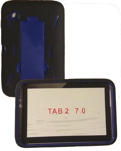 [Rhino] crna plava teška teška trupca hibridna slučaja udara sa Kickstandom za Samsung Galaxy Tab 2 tablet