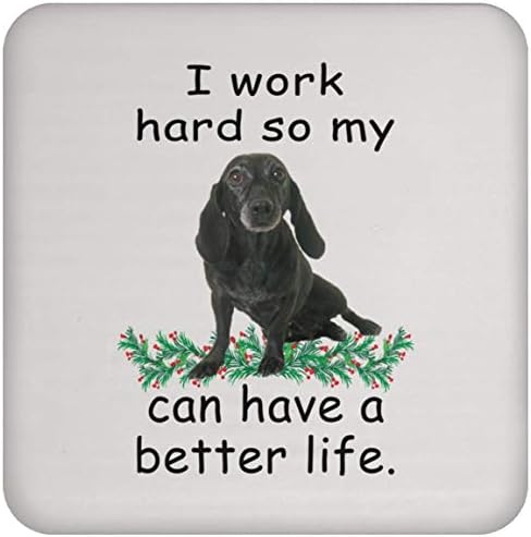 Smiješan izgovaranje poklona Dahshund Crna siva može živjeti bolje, pa moj pas može imati bolji život Božić