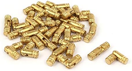 X-dree cilindar od nehrđajućeg čelika sklopljena šarka 5mmx18mm Gold Tone 30pcs (cilindro del gabinete deblado