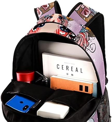 Adamion Backpack Girl Wings Rabbit School Rucksack College Bookbag Putni ruksak za poslovne putovanja 11.5x8x16