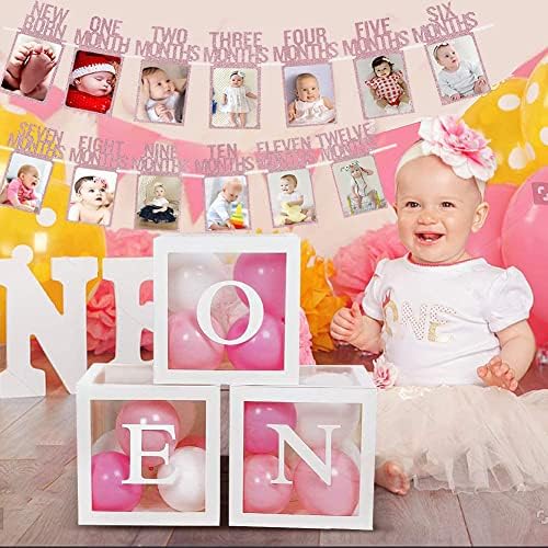 1. rođendan baby photo Banner za novorođenčad 12 mjeseci Photo Prop Monthly Milestone Bunting Garland