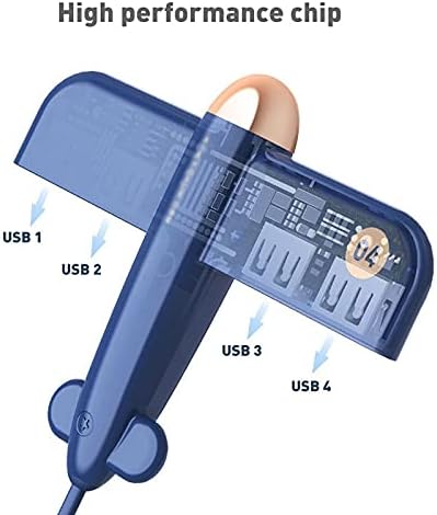 WJCCY USB razdjelnik jedan za četiri priključna čvorišta, USB 2.0 ekspander 4-portni Data Hub multifunkcionalni