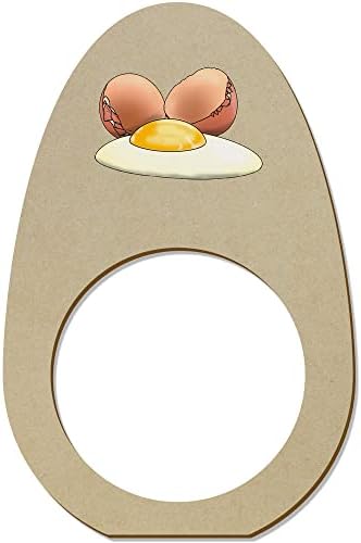 Azeeda 5 x 'pukne otvorene jaje' drvene prstenove / držači / držača salveta