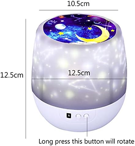 DNATS Magical Starry Sky LED projektor noćno svjetlo zvjezdani mjesec projektor noćna lampa šarena