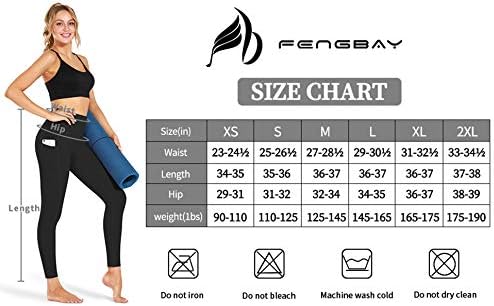 Fengbay visoke struke joga hlače, džep joga hlače Tummy Workout Work Trgovina 4 smjer Stretch Yoga