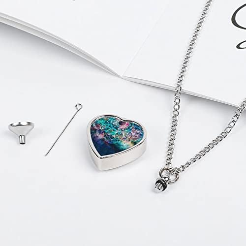 Akvarelna Mandala sa ogrlicom urne Galaxy Pet personalizirani držač pepela privjesak za uspomenu na srce Memorijalni nakit po mjeri jedinstveni poklon suvenir