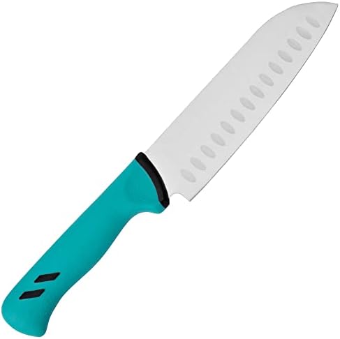 Nož sa YouSunlong Santoku - 7 inča - Premium visoko ugljični molibden čelični oštrica - Mesar za preradu mesa - Ergonomska i neklizačka ručka
