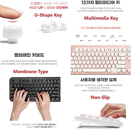 GASHINA STORY korejska / Engleska tastatura Retro i jednostavan dizajn tastatura pune veličine za Desktop,