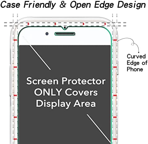 KATIN [2-Pack] zaštitnik ekrana za iPhone SE 3, SE 2022, iPhone SE 2, SE 2020 4,7-inčno kaljeno staklo, protiv ogrebotina, 9h tvrdoća, pogodna za futrole
