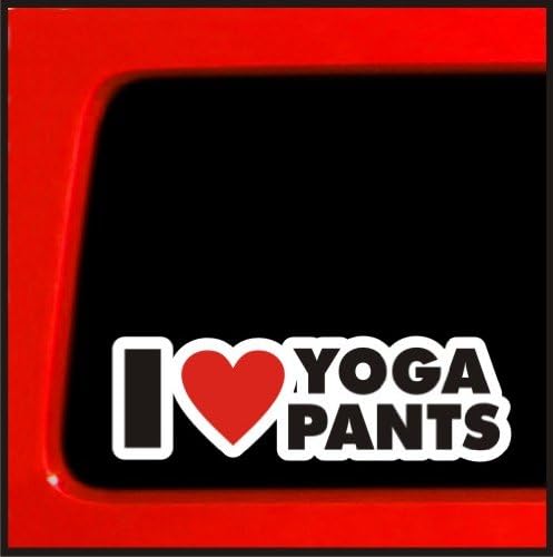 Priključak naljepnice | I Heart Yoga hlače Naljepnica velikog kamenca za naljepnicu za automobile, kamion, prozor,