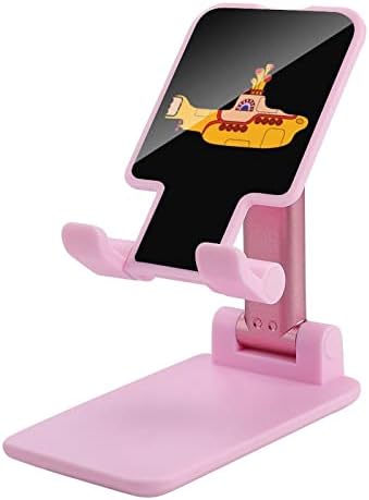 Smiješan žut podmornički sklopivi mobitel za stalak za tabletu za tablet za tabletu za kućni offcce Desktop Pink-Style