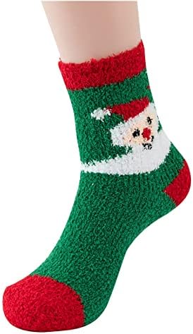 Oplxuo Jedan Par Božićnih Čarapa Unisex Snjegović Santa Claus Elk Božić Čarapa Holiday Crew Božić Čarape Novost Funny Šarene Čarape