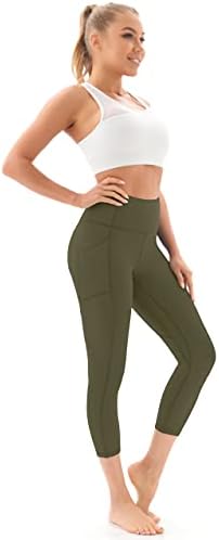 AFITNE joga hlače za žene visoke strukne kapri-ukrase sa džepovima Tummy Control Atletic Work Logings