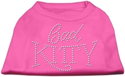 Bad Kitty Rhinestud košulja za haljinu od rinestone Bright Pink M