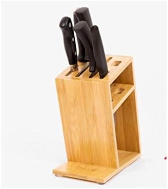 Llryn univerzalni nož blok bambus drvo nož blok bez noževa Countertop nož držač i organizator sa širokim utorima za lako kuhinjski nož skladište