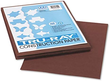 Pacon 103024 Tru-ray Građevinski papir, 76 lbs, 9 x 12, tamno smeđa, 50 listova / pakovanja