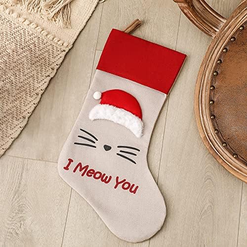 Hhmei Božićni ukrasi Dječji veliki božićni čarapa poklon torba božićni ukrasi sgcabiwvefuu5s