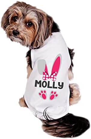 Personalizirana baka za pse, ružičasta i plava uskršnja košulja za zeko, majica za bajke za pse, uskrsna majica za pse, odjeću za kućne ljubimce