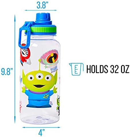 Priča o igračkama sa igračkama sa srebrnom bivolom Disney Pixar Obučena kao Pixar Likovi uvijanje iz kategorije plastična boca vode sa naljepnicama koje se držite, 32 unce