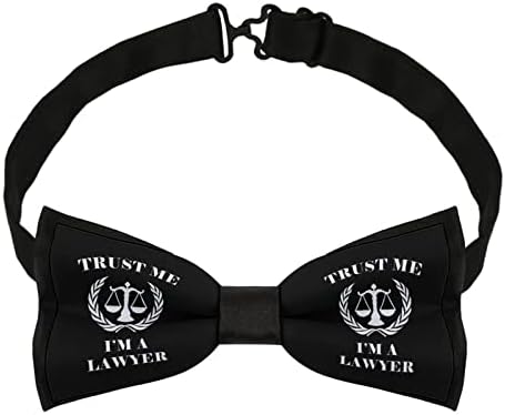 FORSJHSA vjeruj mi Ja sam advokat muške Pre-vezan leptir mašne Podesiva štampani novost kravatu
