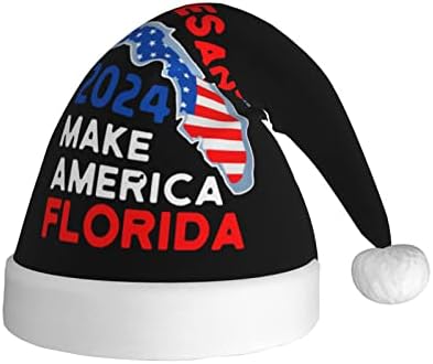 CXXYJYJ Desantis 2024 Make America Florida Božićni šešir muškarci ženski praznični šešir Unisex kapa