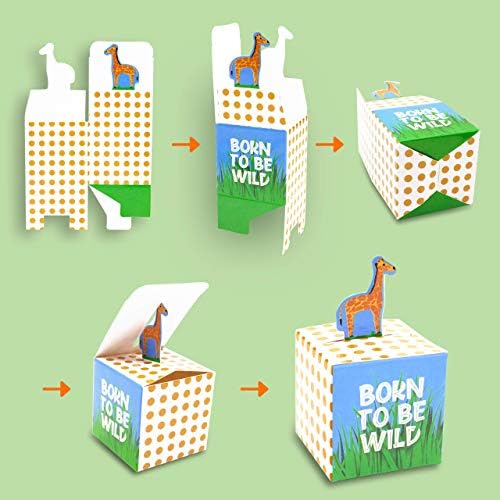 Adorox male 24 kom rođene da budu divlje divlje džungla safari zoo tema za bebe za bebe usluga bombona liječenica slatka rođendan ukras