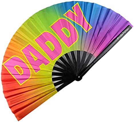 Pride Fanovi Clack Daddy Rave ventilator Veliki ručni ventilator Glasan Clack Drag Queen Fan Pride Festival