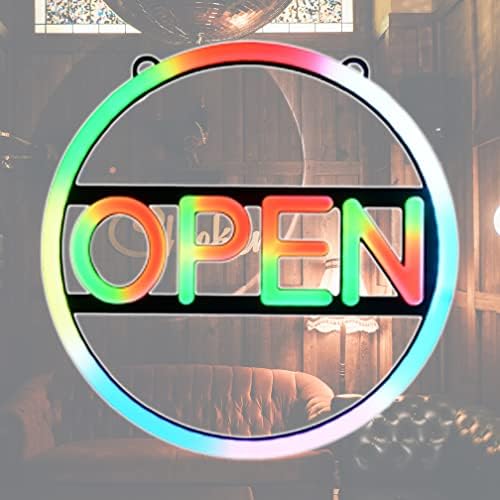 Funwill 16 inčni otvoreni znakovi za poslovanje, 24W višebojnik Neon Open With Retecde Control, ulov za oči, lagano bljeskanje na otvorenom za maloprodajni, trgovine, uredi