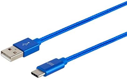 MONOPRICE USB 2.0 TIP-C DO NABAVKA I TIJELA KUĆA I SINONIRAN NYLON-BREAD - 3 metra - plava, brza punjenje,
