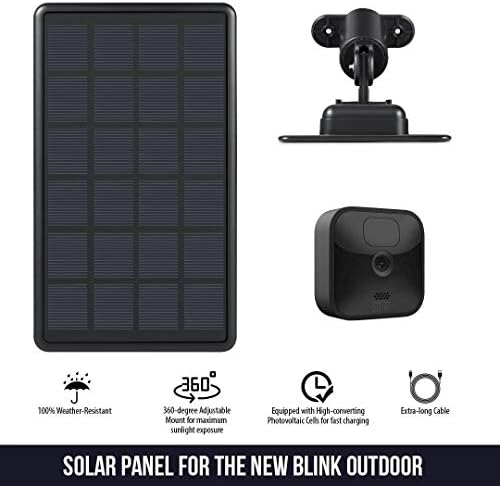 WASSERSTEIN BUNDLE - Solarni panel za Blink Vanjski i Blink XT2 / XT fotoaparat i vezanje za vezanje