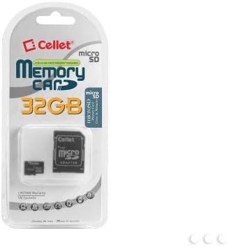 Cellet 32GB Samsung I9001 Micro SDHC kartica je prilagođena formatiran za digitalne velike brzine, bez gubitaka snimanje! Uključuje standardni SD Adapter.
