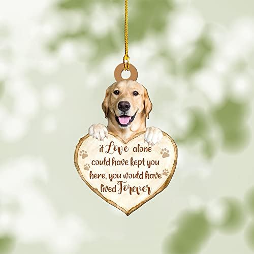 LEVENTINO drveni pas spomen Božićni ukras, Labrador Retriver pas spomen Ornament, Simpatijski poklon za