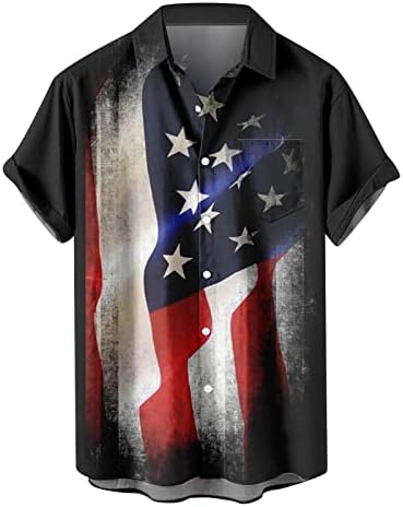 Ljetne muške majice Ležerne prilike stilskih muškaraca američke zastave Patriotske majice za muškarce 4 od jula muške kratke majice