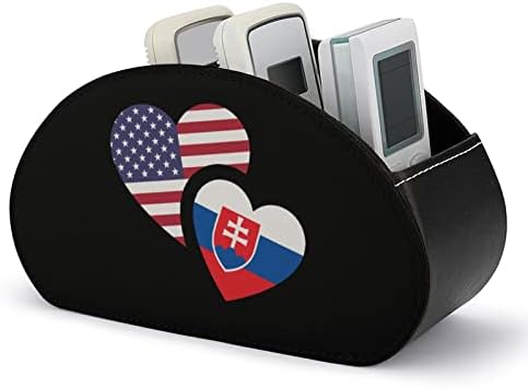 Slovačka američka zastava TV držači za daljinsko upravljanje Moda kožna kutija kancelarijski stoni organizator