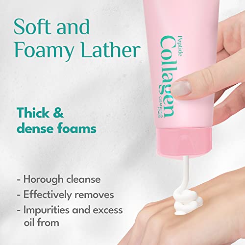 To je SKIN Peptide Collagen Cleansing Foam 5.07 fl oz / hidratantno sredstvo za čišćenje lica & amp; Collagen Boost | nježno sredstvo za čišćenje lica za osjetljivu kožu / Korejsko sredstvo za pranje lica & nježno sredstvo za čišćenje lica za žene