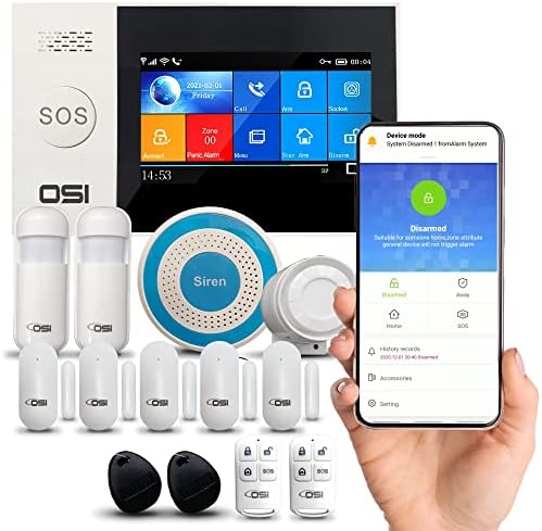 【OSI Wireless WiFi Smart Home Security DIY alarmni sistem-14 komada】 Diy Home Wi-Fi alarmni komplet sa detektorom