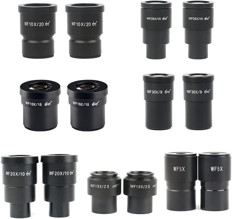 Oprema za mikroskop jedan par Wf10x WF15X WF20X WF25X WF30X mikroskop okular, Stereo Trinokularni binokularni mikroskop laboratorijski potrošni materijal