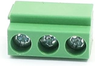 Aexit 6 kom audio & Video dodatna oprema 3P PCB montažni zeleni plastični vijčani terminalni blok konektori & amp; adapteri 250V 8A