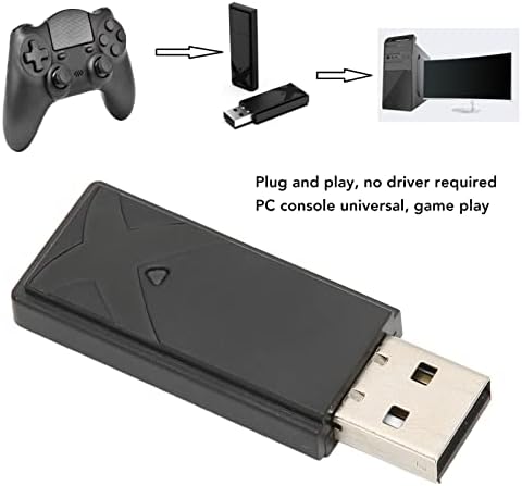 GOWENIC Wireless Controller Adapter, USB Bluetooth Adapter, Wireless Gaming Controller Converter za PS4 PC Host