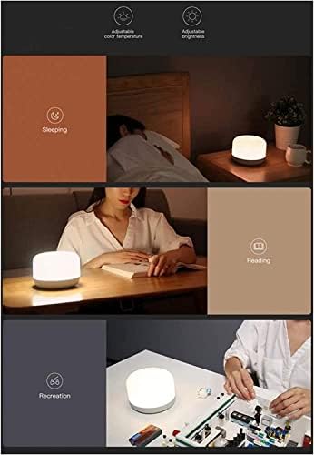 Qinersaw lampica, s RGB režimom u boji, osjetljiv na dodir, zatamnjeno toplo bijelo noćno svjetlo, LED kontrola dodira, prijenosna noćna svjetlost za dnevni boravak i spavaću sobu