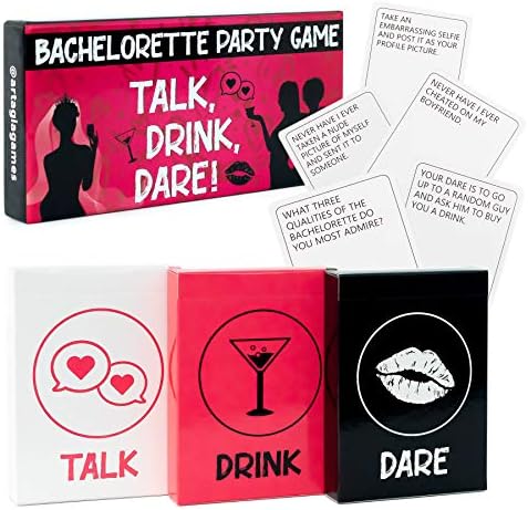 Bachelorette party igre | 3-u-1 igra za slavlje mladenke da bude | Zabavna pića igre i usudi se za
