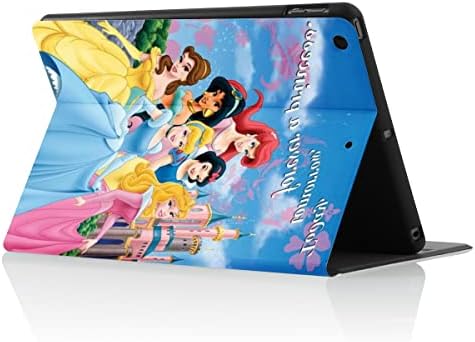 Kawaii Cartoon futrola za iPad 9.7 Slučaj 6. generacije iPad 6. / 2017 iPad 5. generacija - Ispisani uzorak FOLIO FOLIO poklopac kože koferi za djevojčice Dječje žene (princeza)