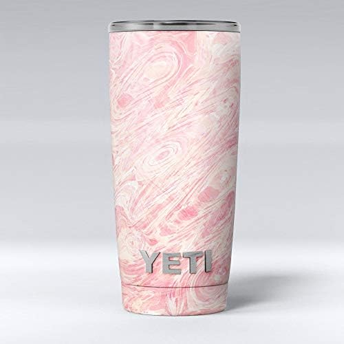 Dizajn Skinz Pink Slate mramorna površina V42 - kožna naljepnica Vinil Komplet zamotača kompatibilan sa Yeti Rambler Cooler Tumbler čaše