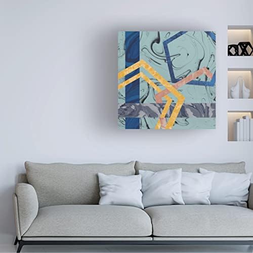 Zaštitni znak Likovna umjetnost' Terrazzo i plava ' Canvas Art by Wild Apple Portfolio 18x18