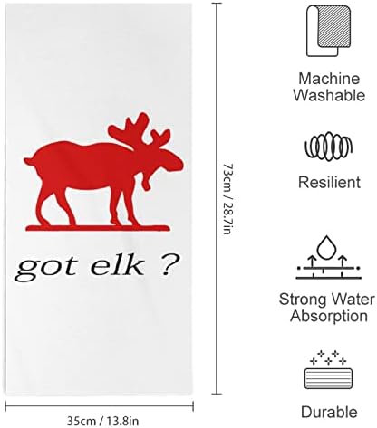 Funny Elk ručni ručnici za pranje tijela za pranje tijela mekane krpe s slatkim tiskanim za kupatilo Kuhinja hotel Svakodnevna upotreba